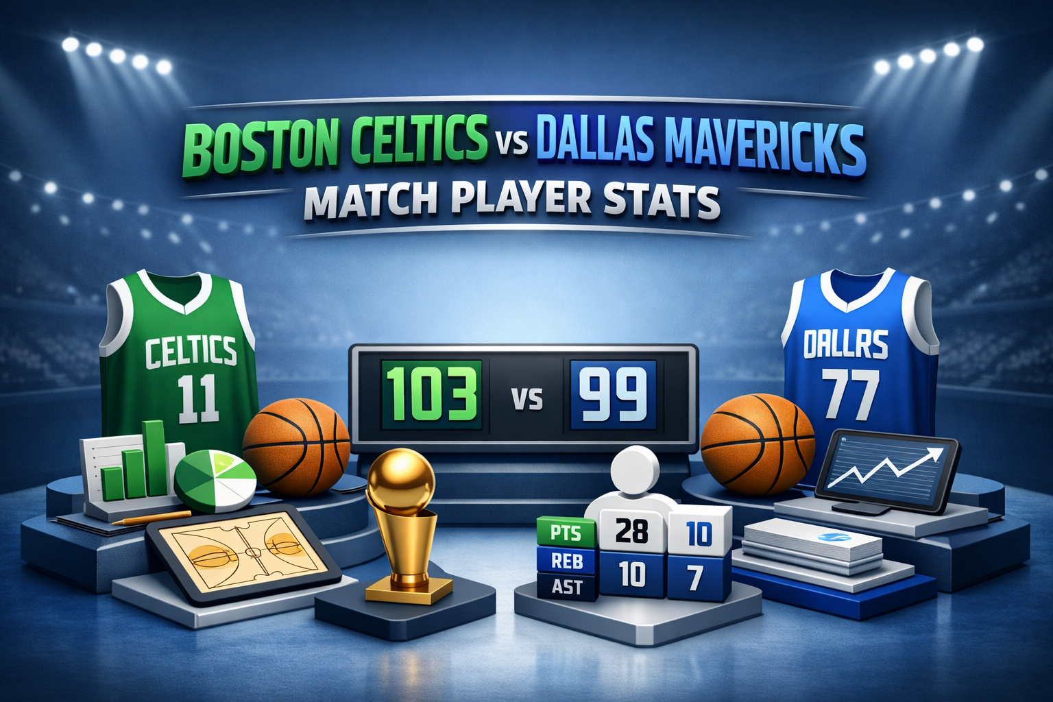 boston celtics vs dallas mavericks match player stats