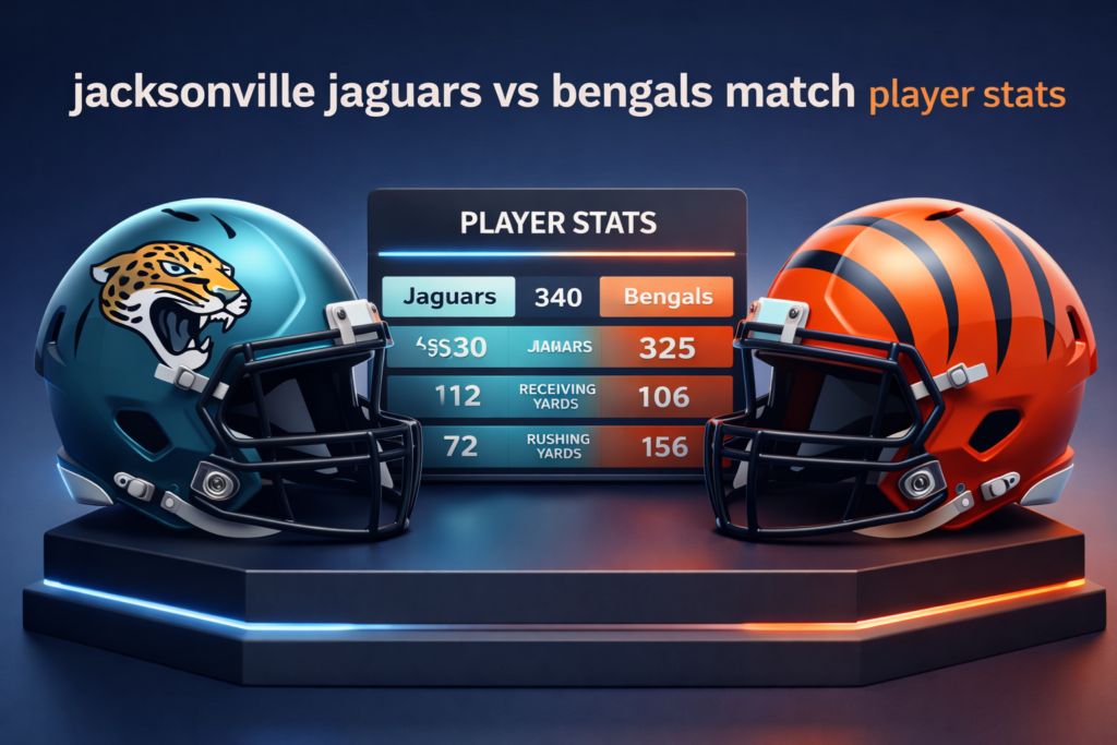 jacksonville jaguars vs bengals match player stats